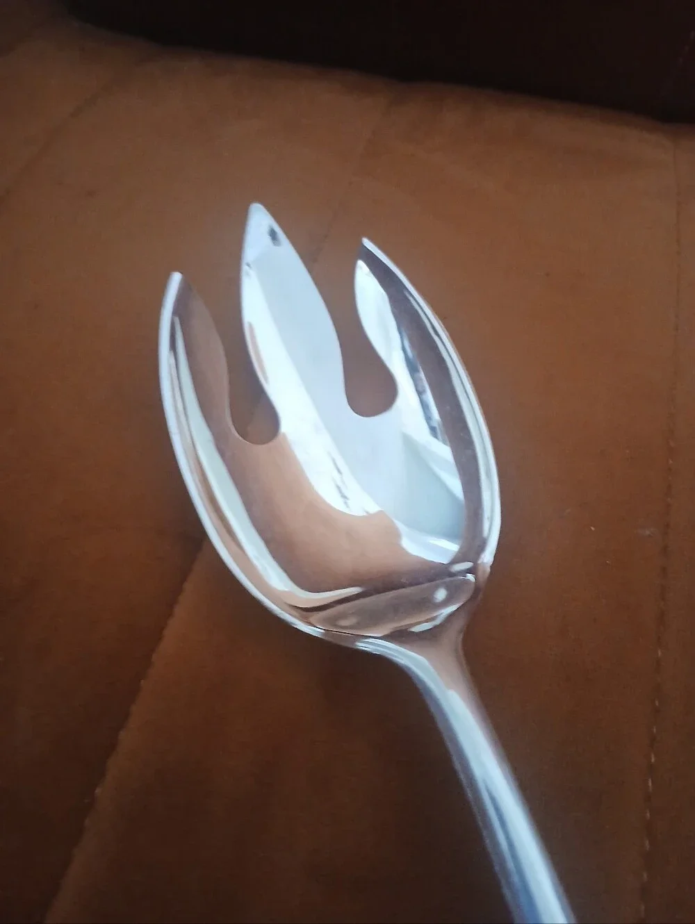 Silver Plated Serving Spoon and Fork Set